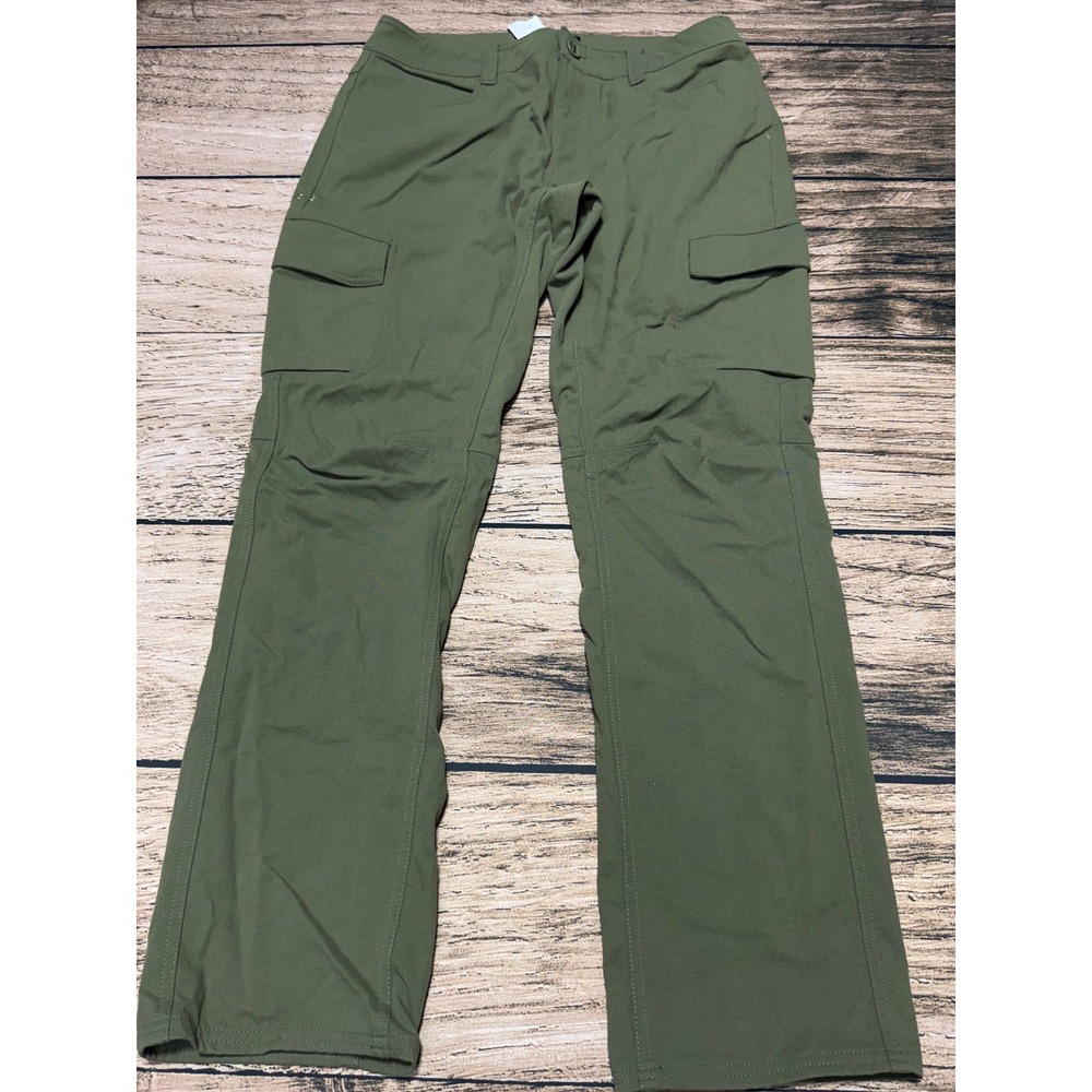 Under Armour Cargo Pants Men 34/32 Olive Green Loose Fit Tactical Hiking Utility